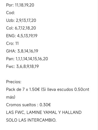 Cromos Panini Mundial 2026