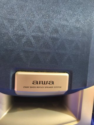 2 Altavoces Aiwa Azul y Gris