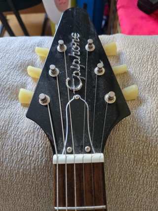 Epiphone Flying V Ebony negra estilo Gibson Nueva