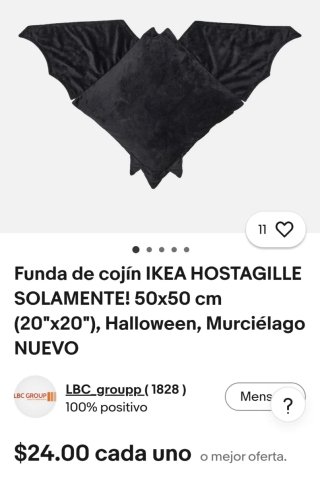Fundas cojín Hostagille con forma murciélago 50x50
