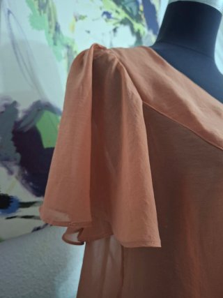 Blusa gasa color teja talla única