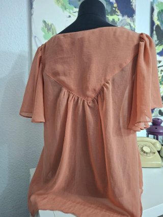Blusa gasa color teja talla única