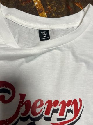 Camiseta Blanca Talla XXXL Cherry Sweet Girl