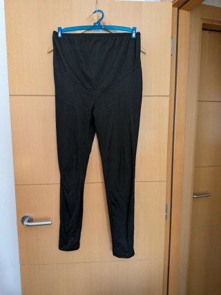 2 Leggings premamá negros (shein y Lidl)