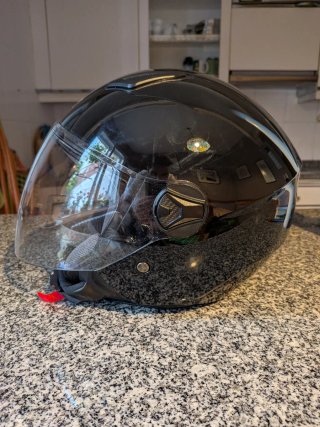 Casco Jet Negro Unik Sin Uso, talla M