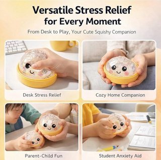 Squishy Dumpling Brillante con Purpurina