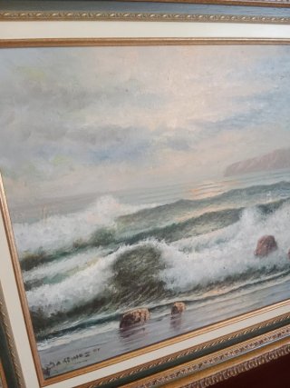 Cuadro Óleo Marina 77x68