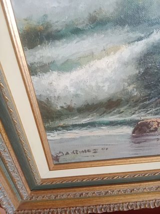 Cuadro Óleo Marina 77x68