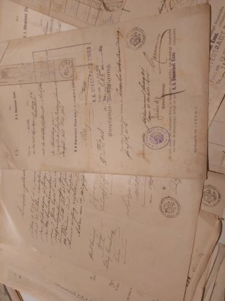 Gran Lote documentos antiguos alemanes manuscritos