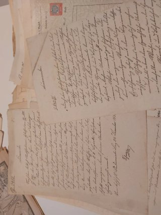 Gran Lote documentos antiguos alemanes manuscritos