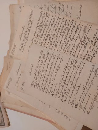 Gran Lote documentos antiguos alemanes manuscritos