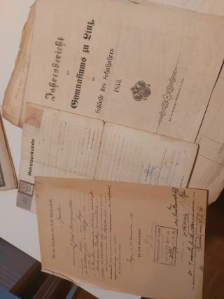 Gran Lote documentos antiguos alemanes manuscritos