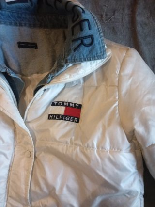 Abrigo plumífero Tommy Hilfiger blanco