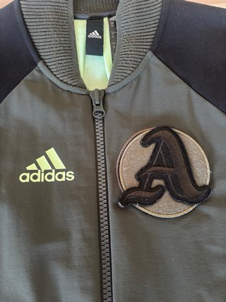 Chaqueta Adidas Bomber Negra y Verde