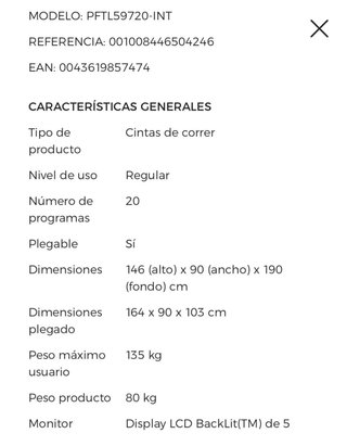 Cinta de correr Proform Carbon TL, sin ESTRENAR!!