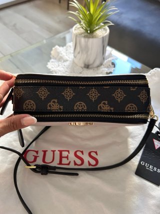 Bolso Guess Beige y Negro Original