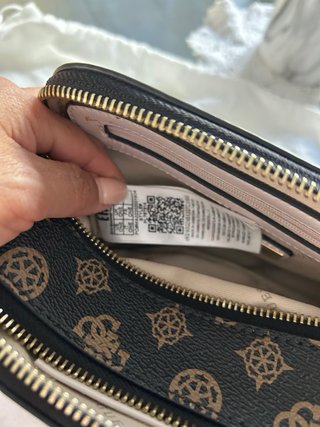 Bolso Guess Beige y Negro Original