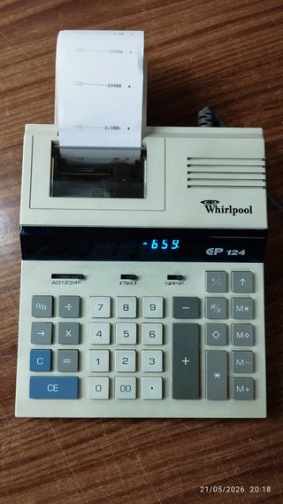 Calculadora Whirlpool CP 124 con impresora