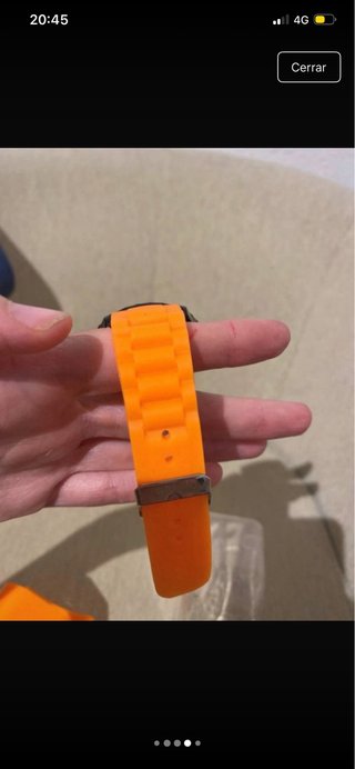 Reloj OHLA Goma Naranja y Negro Mujer