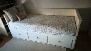 Divan blanco con cajones Ikea