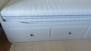 Divan blanco con cajones Ikea