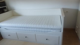 Divan blanco con cajones Ikea