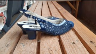 Sandalias Zany Piel Azul Talla 38