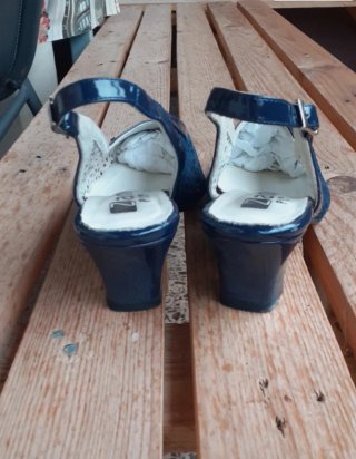 Sandalias Zany Piel Azul Talla 38