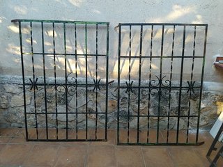 2 REJAS ANTIGUAS ARTESANALES 1,45 X 1