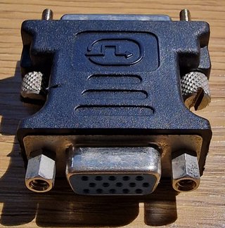 Adaptador DVI-A (12+5) Macho a VGA Hembra Negro
