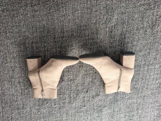 Botines imitación ante beige
