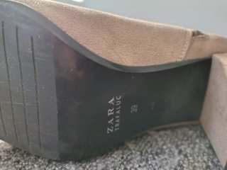 Botines imitación ante beige