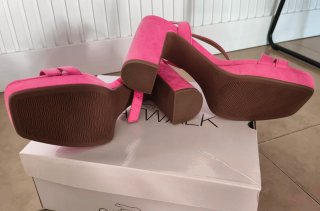 Sandalias de tacón Catwalk rosa