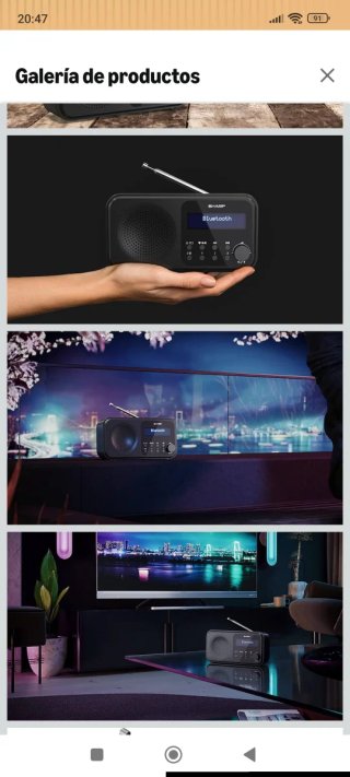 Radio Sharp Bluetooth Negra