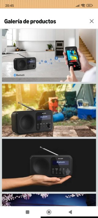 Radio Sharp Bluetooth Negra