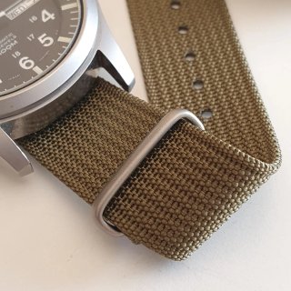 Correa de reloj nato, acanalada, vintage, 20 mm