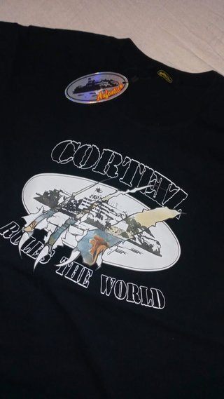 Camiseta Corteiz Rules The World Negra Talla M