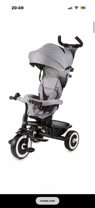 Triciclo Silla Paseo Gris Kinderkraft