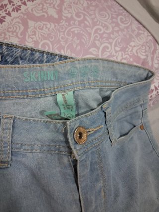 Lote 2 pantalones vaqueros desgastados talla 34