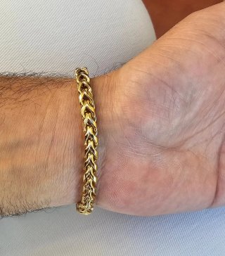 Pulsera Acero Hombre Dorada