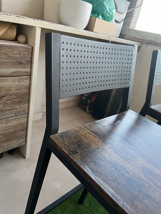 Taburetes altos madera y metal