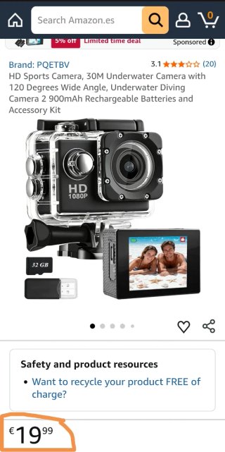 Cámara Deportiva Overnis OVRX5 HD 1080P WiFi