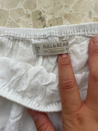 Top blanco Pull&Bear escote barco