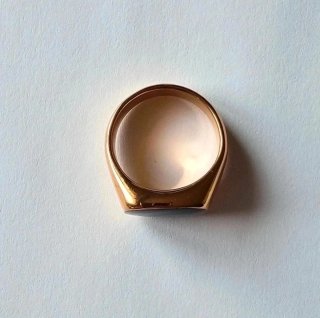 Anillo de Acero Negro y Dorado para Hombre