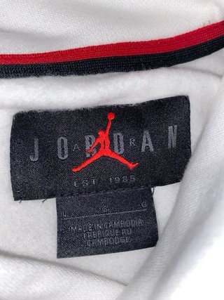 Felpa Jordan bianca con logo Jumpman rosso