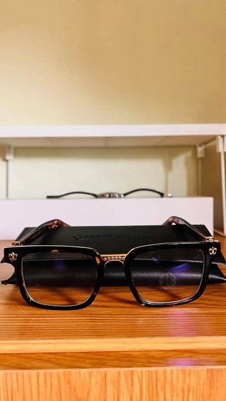 Gafas Chrome Hearts Tortoise & Oro