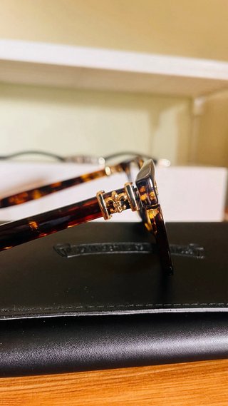 Gafas Chrome Hearts Tortoise & Oro