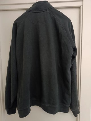 Felpa Carhartt Mezza Zip Nera Vintage Oversize XXL