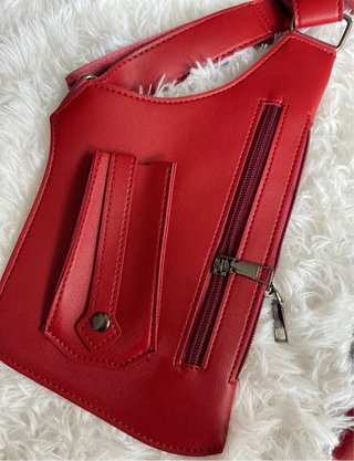 Chaleco Bolso Hombro Rojo