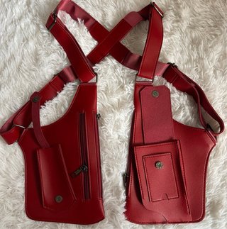 Chaleco Bolso Hombro Rojo